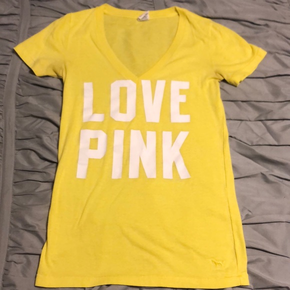 PINK Victoria's Secret Tops - Vs pink yellow v neck